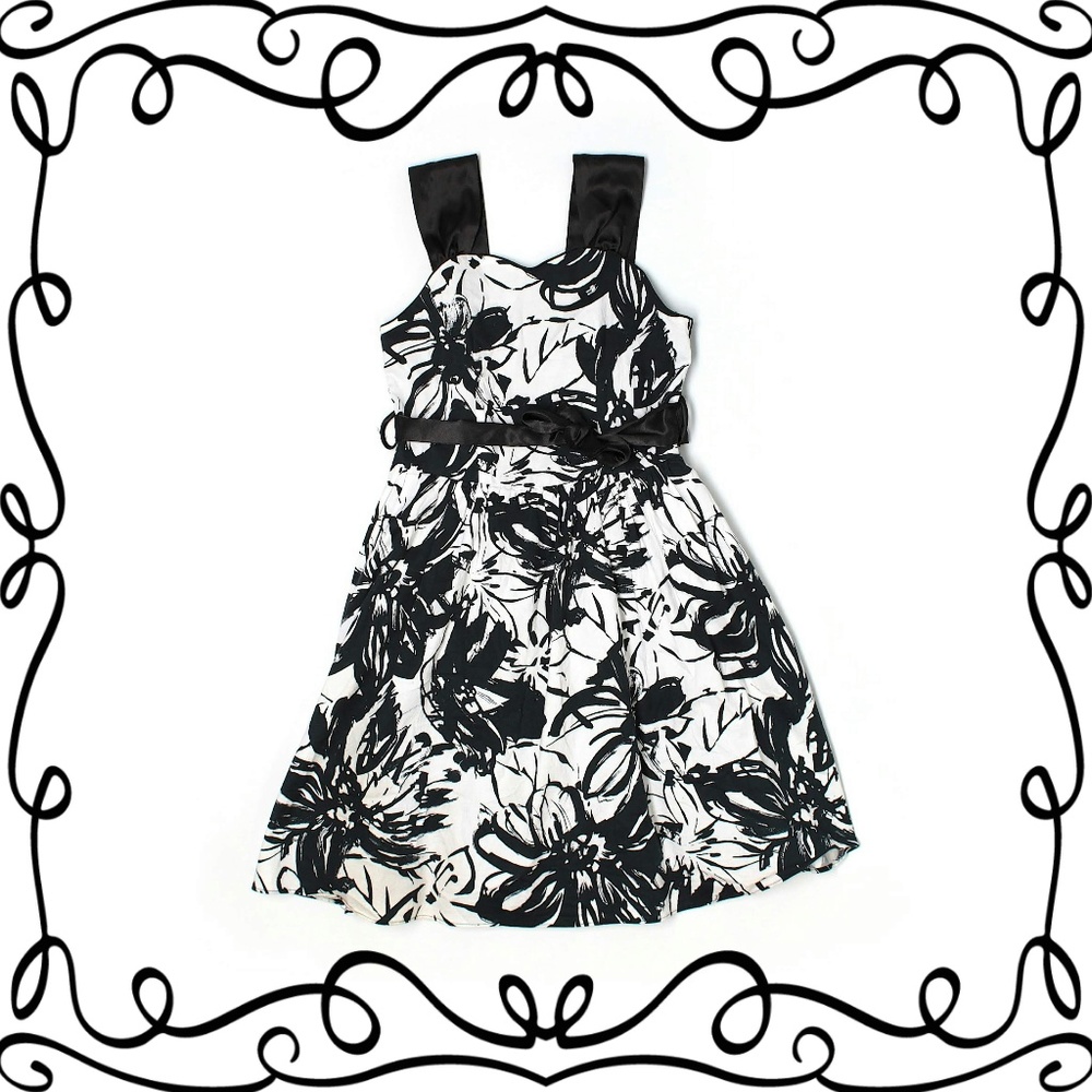 Black and White Floral Dress